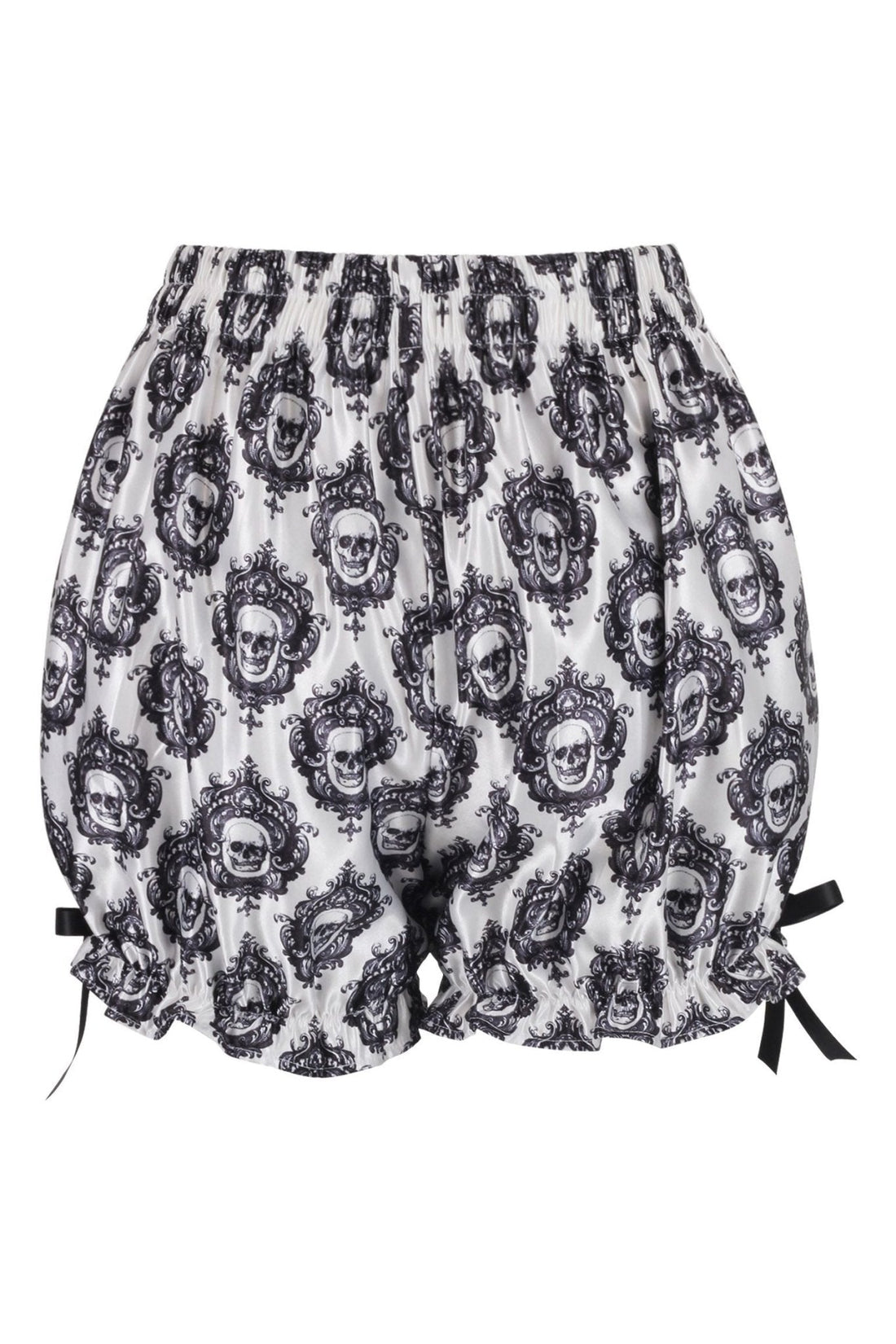 Daisy Corsets White & Black Gothic Skull Print Bloomers