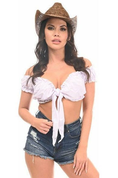 Daisy Corsets White Peasant Top