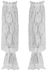 Daisy Corsets Sheer Lace Smocked Sleeves