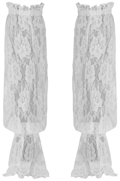 Daisy Corsets Sheer Lace Smocked Sleeves
