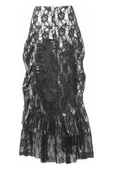 Daisy Corsets w/Black Lace Overlay Ruched Bustle Skirt