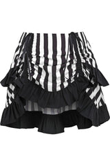 Daisy Corsets Striped Ruched Bustle Skirt