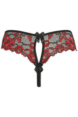 Axami Wild Roses Crotchless Thong