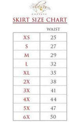 Wine Satin Pick - Up Long Skirt - Daisy Corsets