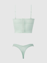 Zoe Oil Slick Bustier & Panty Set Aqua