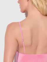 House of Desire Zoe Oil Slick Maxi Gown Bubblegum Pink