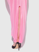 House of Desire Zoe Oil Slick Maxi Gown Bubblegum Pink