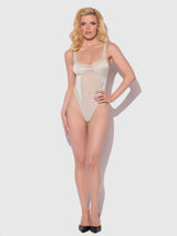 House of Desire Zoe Oil Slick & Mesh Teddy Aqua Blue
