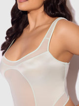 House of Desire Zoe Oil Slick & Mesh Teddy Aqua Blue