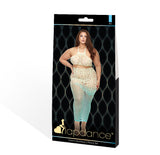 Lapdance Queen Green Goddess 2 Piece Stocking Skirt Top Set Ombre