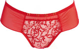 Axami 10545 Sheer Embroidery Brazilian Thong Red Just Like Heaven