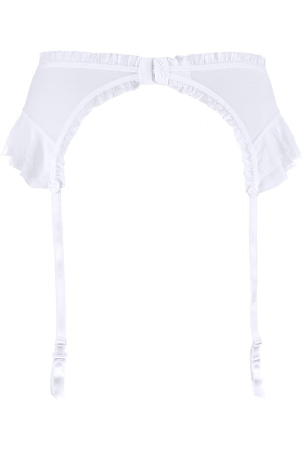 Axami 9992 Garter Belt White Ruffles