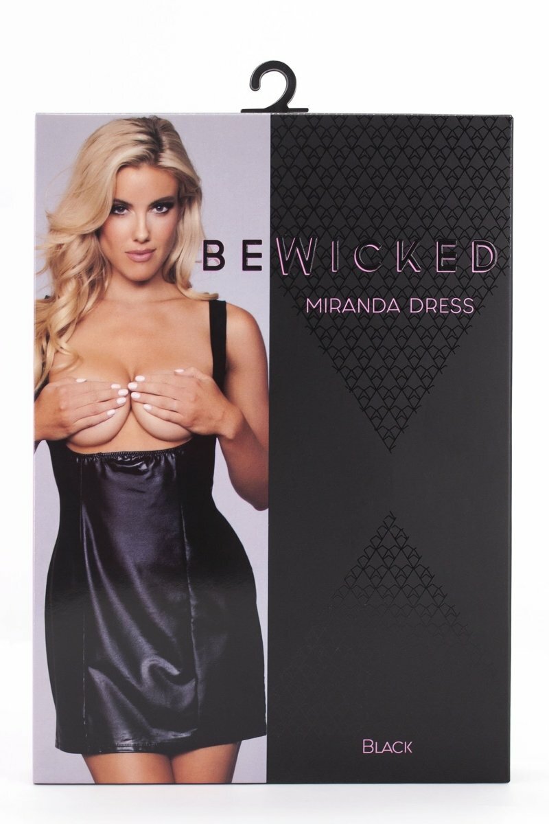 BeWicked Miranda Dress Cupless Wet Look Black