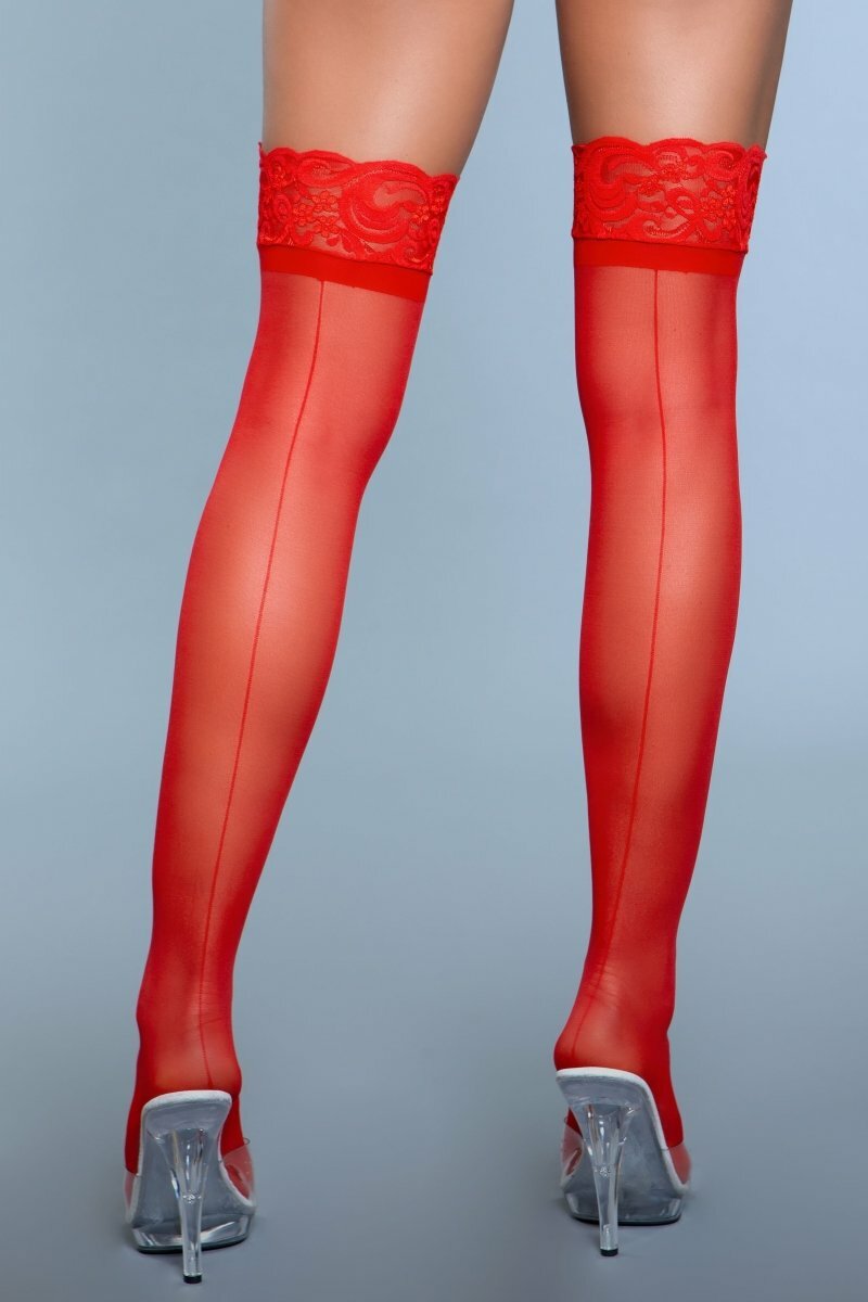 BeWicked Keep A Secret Thigh Highs Red