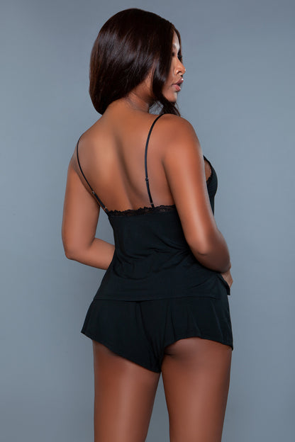 BeWicked Emery Cami and Short Set Black