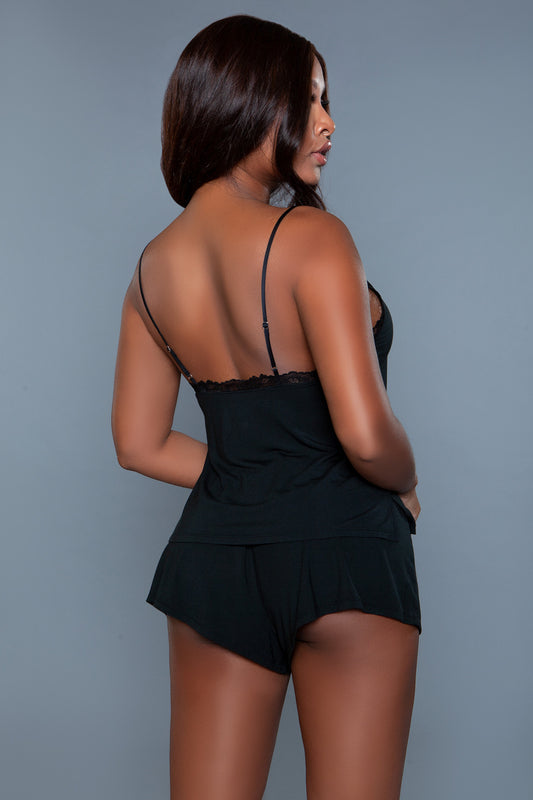 BeWicked Emery Cami and Short Set Black