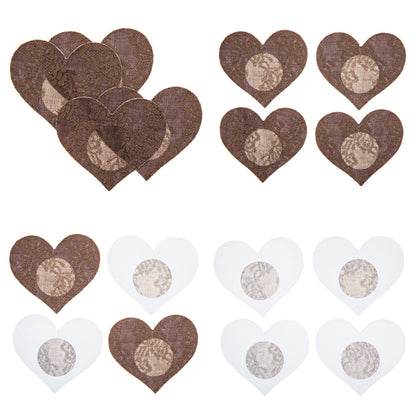 BeWicked Heart Nipple Covers Pasties Tan