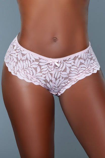 BeWicked Livvy Hipster Mid Rise Lace 3 Pack Panties Pink Peach Gray