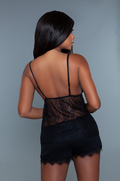 BeWicked Paris Black Lace Cami Set