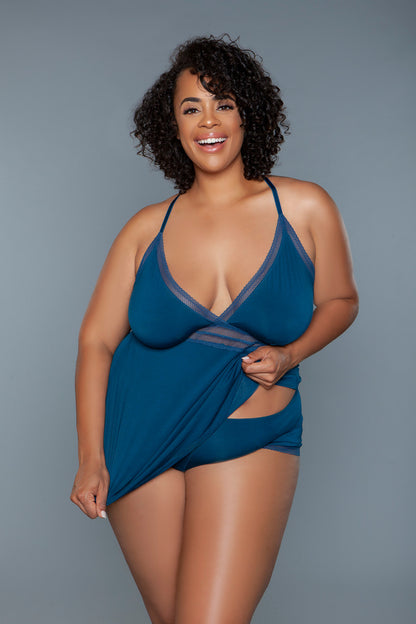 BeWicked Queen Piper Cami Set Modal Deep Royal Blue