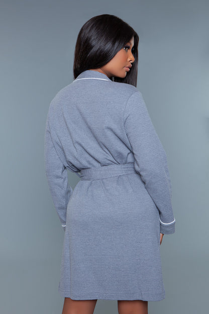 BeWicked Waffle Robe Grey
