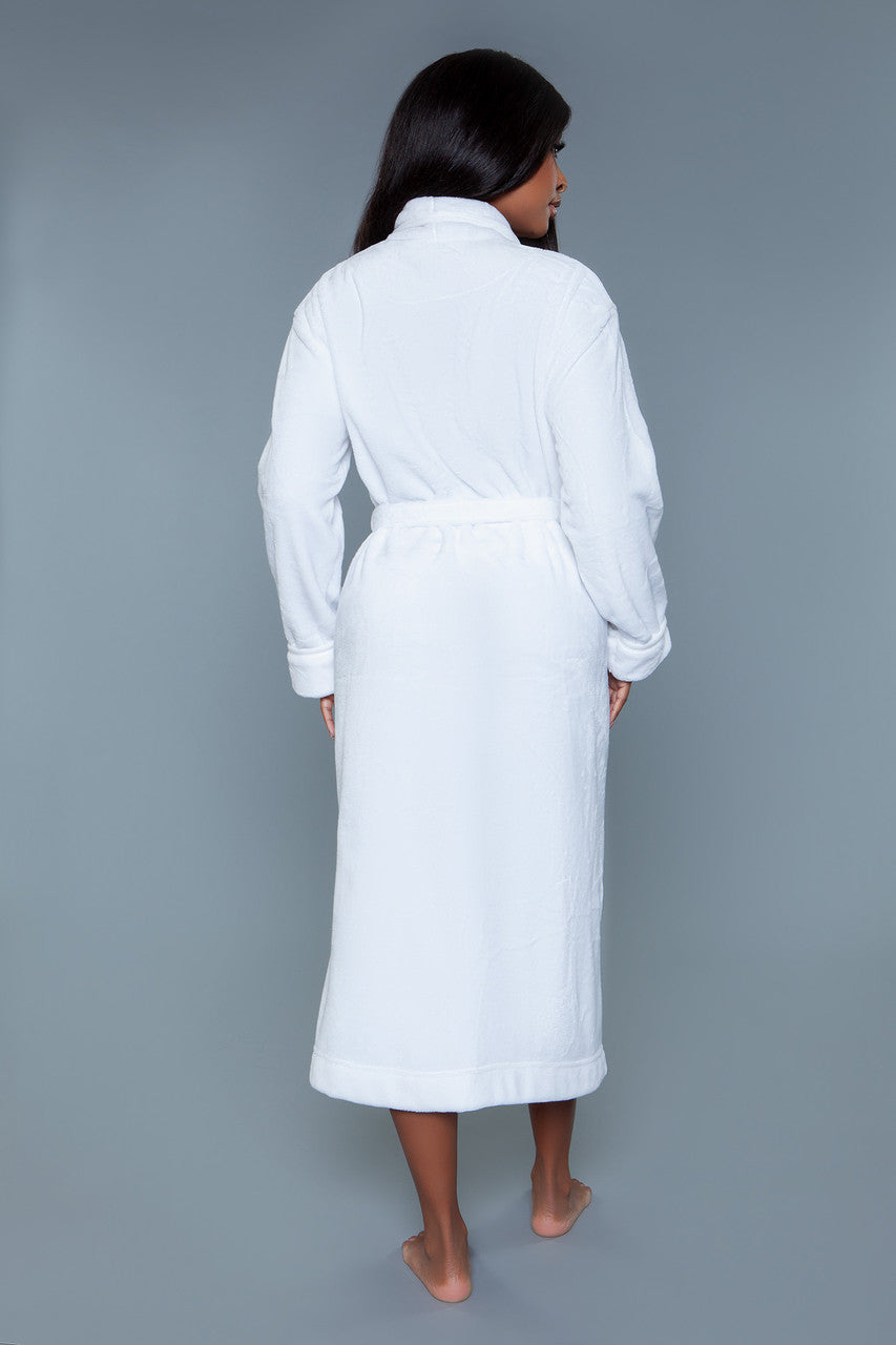 BeWicked Helena Full Length Plush Robe White