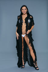 BeWicked Vivian Crochet Cover Up Black