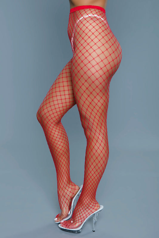 BeWicked Can't Back Down Pantyhose Red