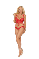 Elegant Moments Queen Fancy Lace Bralette Bra Set Select Color