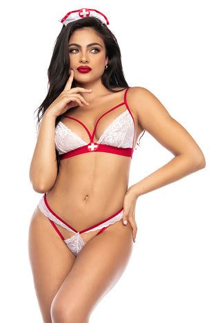 Mapale Lingerie Nurse Bra Set Costume