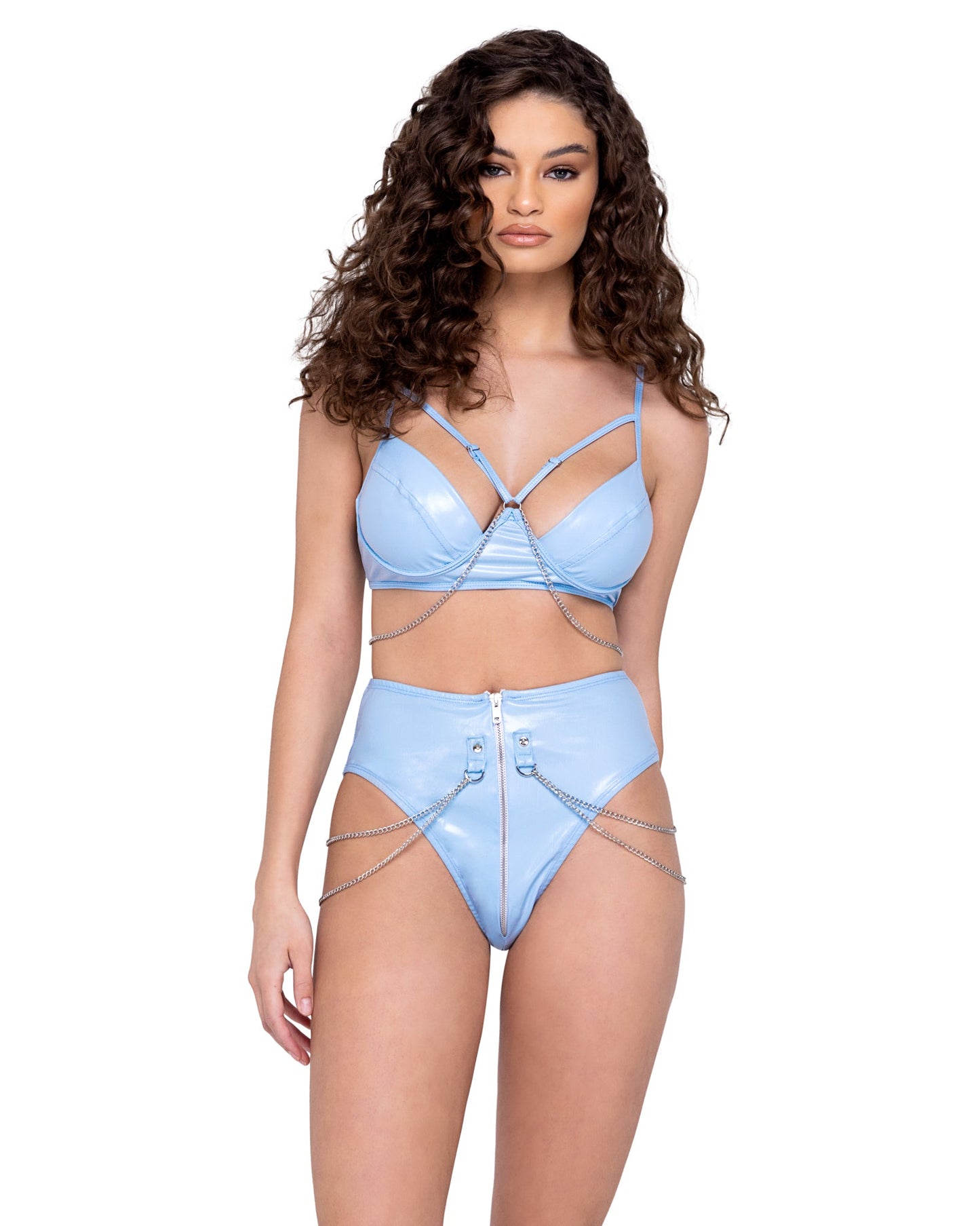 Roma Festival Rave Underwire Bra Top Blue