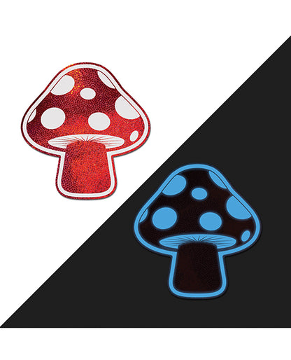 Pastease Premium Shiny Glow in the Dark Shroom - Red/White
