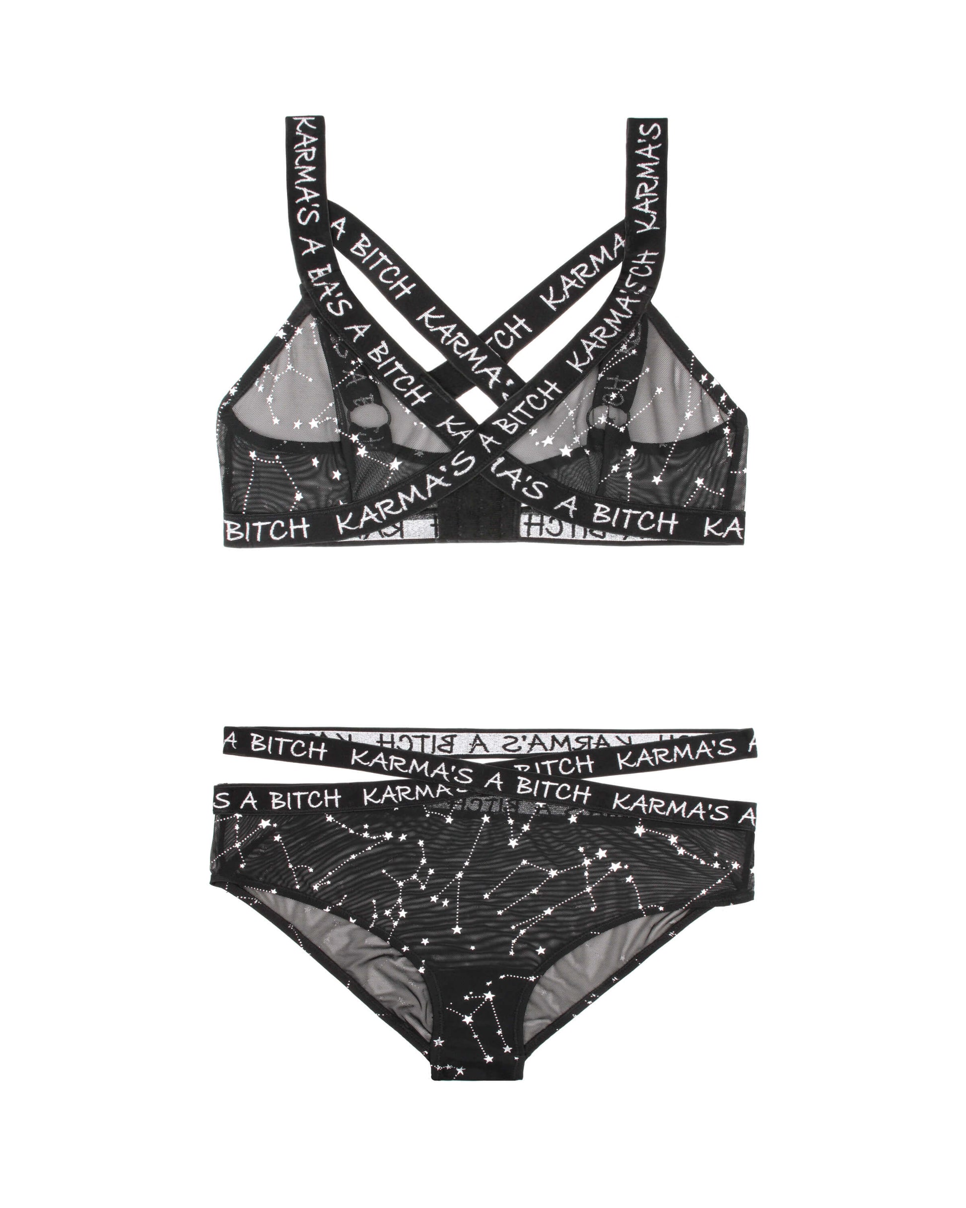 Fantasy Lingerie Vibes Karma's a B*tch Bralette & Cutout Panty Set