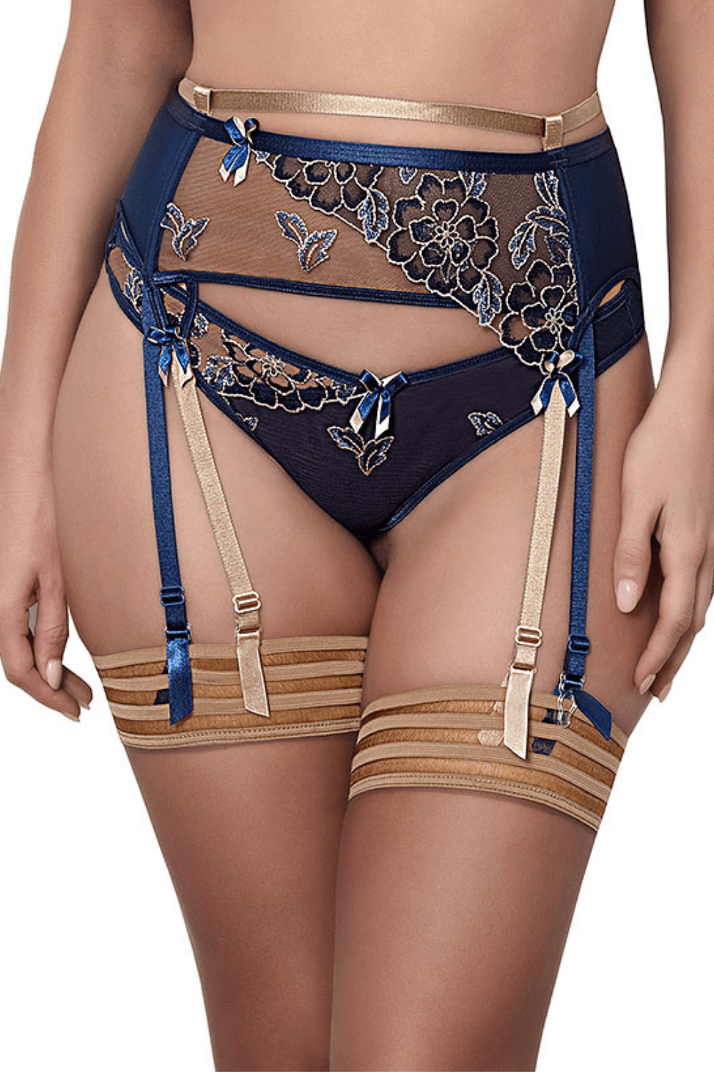 Axami 9332 Blue Lagoon Garter Belt