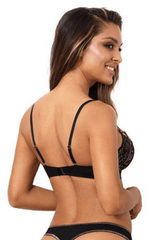 Axami 10101 Caged Bra Underwire Gold Metallic Threaded Lace Luxury Lingerie