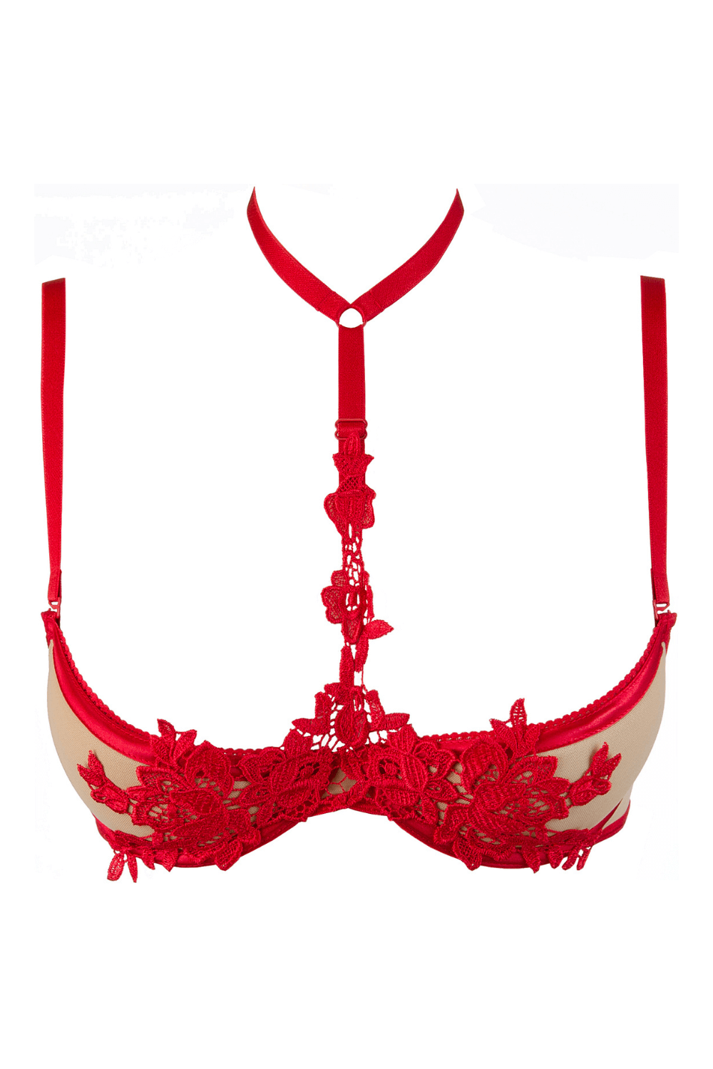 Axami 9651 Golden Dream Push-up Shelf Bra Red