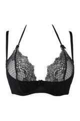 Axami 9851 Shelf Bra Lace Underwire Quarter Cups Luxury Lingerie Made in Europe