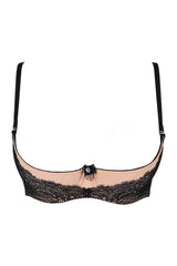 Axami 9891 Shelf Bra Quarter Cups Comfort Support Cupless Sexy Beige Black