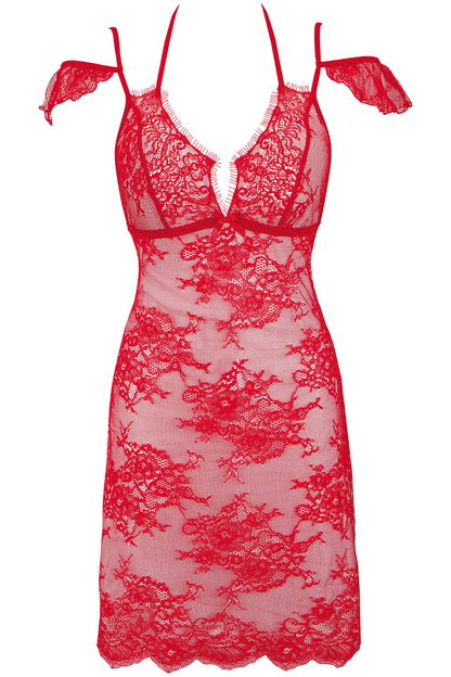 Axami 9589 Summer Love Red Sheer Lace Babydoll