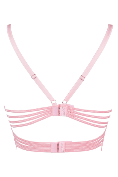 Axami 9751 Summer Love Sheer Pink Roses Longline Bra