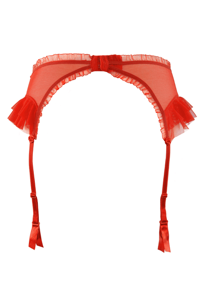 Axami 9972 Garter Belt Red Ruffles