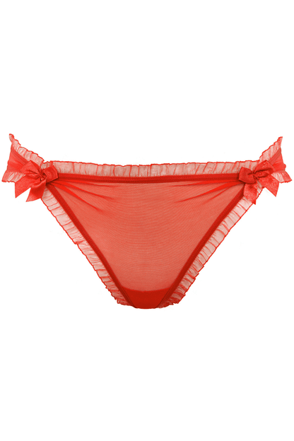 Axami 9943 Briefs Panty Red Ruffles Open Back