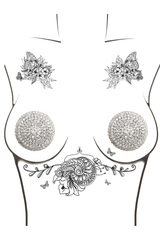 Burlesque Big O Crystal Jewel Reusable Silicone Pasties