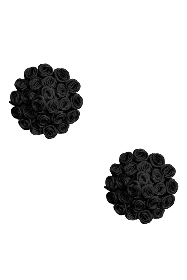 Burlesque Nightfall Black Roses Reusable Silicone Pasties