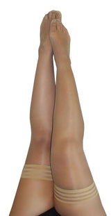 Kixies Stockings Hosiery Jenny Champagne Thigh High Beige