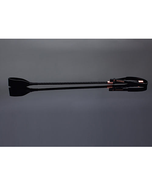 Coquette Pleasure Collection Matte Finish Vegan Leather Crop- Black/Rose Gold