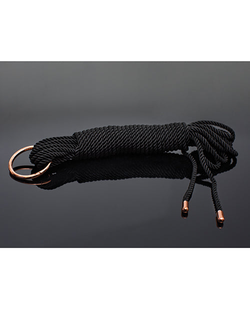 Coquette Pleasure Collection Silky Smooth Rope - Black/Rose Gold