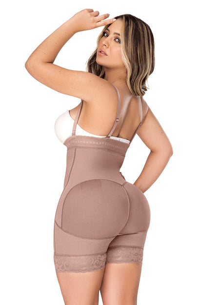 Mapale Shapewear Mid Leg Strapless Zip-Up Shapewear