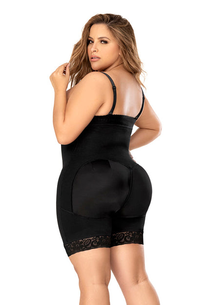 Mapale Shapewear Mid Leg Strapless Zip-Up Shapewear