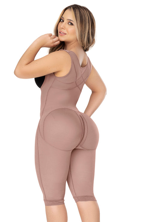 Mapale Shapewear Cross Back Support Knee Length Shapewear